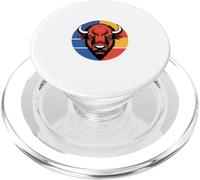 Bisonte geométrico en círculo de Color PopSockets PopGrip para MagSafe
