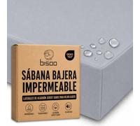 Bisoo Sabana Magica 75x100 Gris. Bajera Impermeable para Parque Infantil