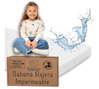 Bisoo Sabana Magica 90x190. Bajera de Algodón Jersey Impermeable y Transpirable para Cama Infantil 90. Ahórrate Comprar el Protector de Colchon Impermeable Aparte. Cert. Oeko-Tex, Blanco 190x90