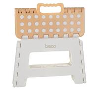 Bisoo Taburete Plegable - 22 cm - Taburete Baño, Cocina, Autocaravana - Escalon Infantil - Taburete Bajo para Niños Plegable y Portatil - Antideslizante, Seguro, Práctico - Soporta hasta 120 Kg - Miel