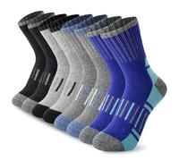 BISOUSOX Calcetines de Lana para Niños 4 Pares - Suaves y Térmicos de Invierno - Gruesos para Esquí - 4-7/8-12 Años - Regalo