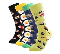 BISOUSOX Calcetines Divertidos para Hombres 39-46 Regalo para Hombres Algodón Colorido Calcetines de Vestir para Hombre