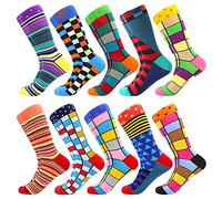 BISOUSOX Calcetines Divertidos para Hombres 39-46 Regalo para Hombres Algodón Colorido Calcetines de Vestir para Hombre