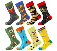 BISOUSOX Calcetines Divertidos para Hombres 39-46 Regalo para Hombres Algodón Colorido Calcetines de Vestir para Hombre