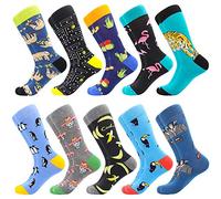 BISOUSOX Calcetines Divertidos para Hombres 39-46 Regalo para Hombres Algodón Colorido Calcetines de Vestir para Hombre