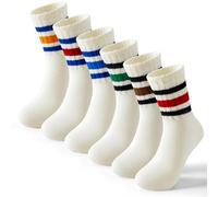 BISOUSOX Calcetines Sin Costuras Niños Algodón Deporte Futbol Baloncesto Transpirable Junior Senior Calcetines Escolares para Niña Regalo para Niños 8 Pares