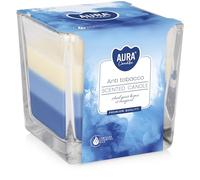 Bispol Hermosa vela de 3 colores en cristal, 10 aromas, 32 horas de tiempo de combustión (anti tabaco)