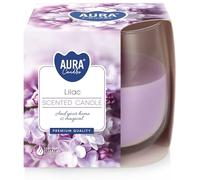 Bispol VELA VASO CRISTAL PERFUMADA LILAS