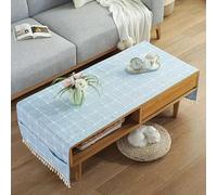 BisQu Mantel rectangular de lino para mesa de café: elegante mantel con bolsillos para la decoración de tu sala de estar en casa (140x60cm(55x24pulg),G)