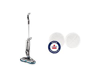 Bissell 2240N SpinWave Cordless, mopa eléctrica para Suelos Duros, 18V, 2131 Almohadillas rugosas para Spiwave, 50 W, Other, Blanco