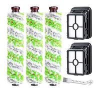 Bissell Crosswave 17132 y 2225N Series - Lote de recambio de 3 cepillos y 2 filtros para familias con animales domésticos fumadores, accesorios para aspiradora Bissell Crosswave