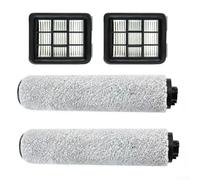 Bissell HF3 - Juego de filtro y cepillo de rodillo de repuesto compatible con aspiradora inalámbrica 3649A en seco y húmedo, accesorios de limpieza de suelos multisuperficie, 2 filtros y 2 cepillos