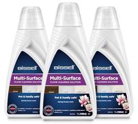 BISSELL Multi-Surface, Líquido limpiador multisuperficie para suelos, compatible con BISSELL CrossWave y SpinWave, pack de 3 x 1 L, para la limpieza diaria de suelos duros sellados y alfombras, 2885