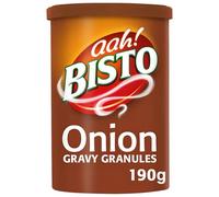 Bisto Onion Gravy Granules 190g - Salsa Instantánea de Cebolla - Gravy Inglesa Tradicional para Carnes y Asados - Pack Laborawi (1 x 190g)