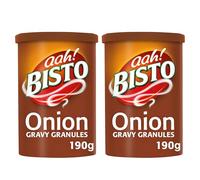 Bisto Onion Gravy Granules 190g - Salsa Instantánea de Cebolla - Gravy Inglesa Tradicional para Carnes y Asados - Pack Laborawi (2 x 190g)