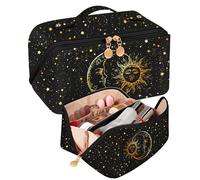 Bistup Bolsa de Maquillaje con Cremallera Media, 1-Sun y Luna, para Mujer