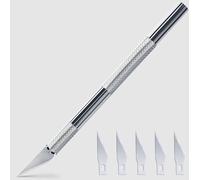 Bisturí de Acero con 5 Cuchillas de Recambio