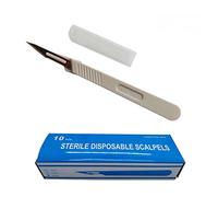 Bisturí desechable de corte medi-nº 11 para dermaplano quirúrgico, anatomía de laboratorio, tallado, artesanía, disección médica, podología (paquete de 10)