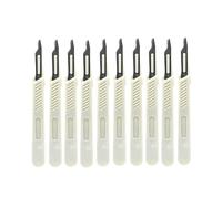 Bisturí N.º 15 con Mango N.º 3 - Hojas Estériles Desechables para Dermaplaning, Disección, Podología, Peluquería Profesional, Extracción de Acné y Reparación de Móviles