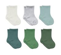 bistyle Algodón 6 pares de calcetines para bebés recién nacidos 0-3 meses hasta 2-3 años | Calcetines perfumados para bebés | Calcetines para niños y niñas pequeños, Nilo Verde, 2-3 años