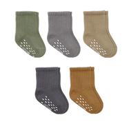 bistyle Calcetines antideslizantes de algodón orgánico para bebés y bebés, calcetines antideslizantes para recién nacidos, niños, niñas, calcetines de tenis, calcetines deportivos para niños, verde,