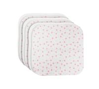 bistyle Manoplas de algodón para bebé, paquete de 6 unidades, 20 x 20 cm, 100 % algodón orgánico, toallitas suaves para bebés y paños para eructos para recién nacidos, diseño de estrellas, paquete de