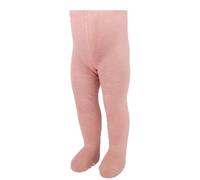 bistyle Medias de rizo suaves para bebé y niña, de algodón orgánico, térmicas y cálidas con suela antideslizante para recién nacidos, mallas cálidas para niñas, Polvo, 0-6 meses