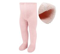 bistyle Medias de rizo suaves para bebé y niña, de algodón orgánico, térmicas y cálidas con suela antideslizante para recién nacidos, mallas cálidas para niñas, Rosa., 2-3 Jahre