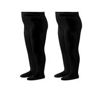 bistyle Medias suaves para bebé y niña, de algodón orgánico, para niños, recién nacidos, cálidas, cómodas, 2 unidades, negro-negro, 0/6 meses