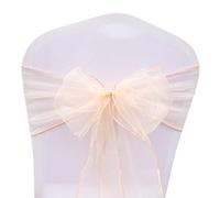 BIT.FLY - Cinta para Silla de Boda, Lazo de Silla, 50 Unidades, 18 x 275 cm, decoración para Fiestas, Bodas, Celebraciones, melocotón, 50 Unidades