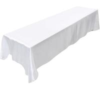 BIT.FLY Mantel de Poliéster 228 x 335 cm (Blanco) Cubierta de Mesa para Fiestas, Eventos, Bodas y Restaurantes (90 x 132 Pulgadas)