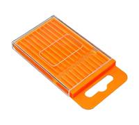 Bit Organizer Case Box, Compact Bit Storage Container, Portable Pull Out Small Parts Storage with Compartments, Garage Tool and Small Parts Holder, Twist Tap Bits Project Use