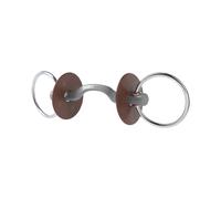 Bit para caballo con paso de lengua y anillo, duro Beris Konnex Fin 130 mm