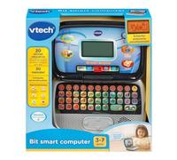 Bit Smart Computer Negro - Ordenador educativo interactivo para niños de 3 a 7 años, 20 actividades, 30 melodías, ratón integrado, pantalla retroiluminada, idioma italiano, pilas incluidas