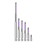 Bit Taladro De Destornillador Magnético Elevado, Juego De Taladros Con Destornillador Magnético | Bits Antideslizantes Resistentes A 6 Piezas Para Construcción, Mecanizado De Madera, Mecanizado De