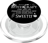 Bitchcraft The Art Pissing People Off While Smiling Sweetly PopSockets PopGrip para MagSafe