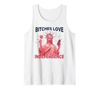 Bitches Love Independence Funny 4th of July Men Women Camiseta sin Mangas