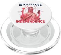 Bitches Love Independence Funny 4th of July Men Women PopSockets PopGrip para MagSafe