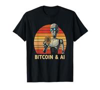 Bitcoin & AI KI Roboter Minería digital Nakamoto HODL Bitcoin Camiseta