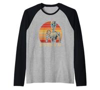 Bitcoin & AI KI Roboter Minería digital Nakamoto HODL Bitcoin Camiseta Manga Raglan