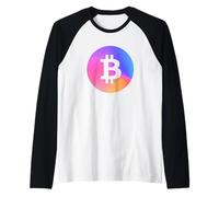 Bitcoin BTC Moneda Luna Bitcoin Criptomoneda Bitcoin Camiseta Manga Raglan