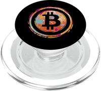 Bitcoin BTC symbol | Crypto blockchain and bitcoin PopSockets PopGrip para MagSafe