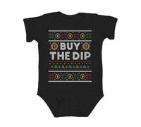Bitcoin Buy The DIP Ugly Christmas Sweater Crypto Body Unisex Bebé, Negro , 0 meses