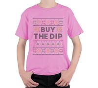 Bitcoin Buy The DIP Ugly Christmas Sweater Crypto - Camiseta unisex para niños, Rosa., 116