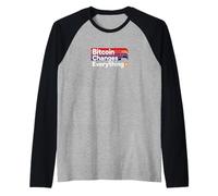 Bitcoin Cambia Todo Libertad Dinero revolución Bitcoin Camiseta Manga Raglan