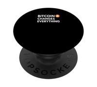 Bitcoin Cambia Todo Libertad Dinero revolución Bitcoin PopSockets PopGrip Adhesivo