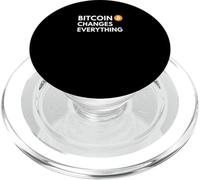 Bitcoin Cambia Todo Libertad Dinero revolución Bitcoin PopSockets PopGrip para MagSafe