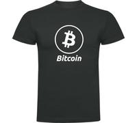 bitcoin Camiseta Gris Plomo BTC Classic Hombre | Logo ₿ en Círculo Serigrafiado | 100% Algodón Premium | (FR/ES, Letras, L, Regular, Regular)