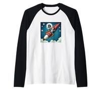 Bitcoin Cohete To The Moon Camiseta Manga Raglan