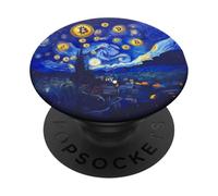 Bitcoin Crypto Hombres Mujeres Graphic tee Merchandising Merch PopSockets PopGrip Adhesivo